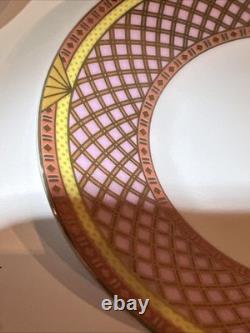 4 VTG MC Porcelain Demitasse Cup & Saucer Set Pink Gold Hollywood Regency MINT