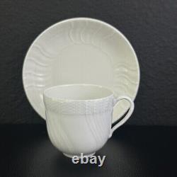 4 Vintage KPM Cup and Saucer Berlin Porcelain Neuosier White Demitasse Cups