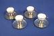 4 Vtg Antique Tiffany + Co. Sterling Silver Demitasse Cup + Saucers Lenox Liners