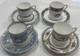 4 Wedgwood Demitasse Cups/saucers Colonnade, Columbia, Florentine, Runnymede