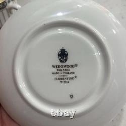 4 Wedgwood Demitasse cups/saucers Colonnade, Columbia, Florentine, Runnymede