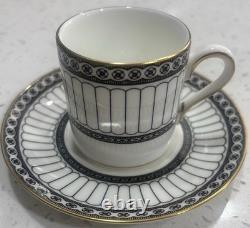 4 Wedgwood Demitasse cups/saucers Colonnade, Columbia, Florentine, Runnymede