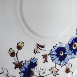 4 ZSOLNAY CORNFLOWER Demitasse TEA / COFFEE CUPS & SAUCERS HUNGARY BLUE WHITE