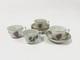 4x Herend Queen Victoria Coffee Demitasse Cups & Saucers 1950s