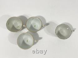 4x Herend Queen Victoria Coffee Demitasse Cups & Saucers 1950s