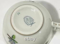 4x Herend Queen Victoria Coffee Demitasse Cups & Saucers 1950s