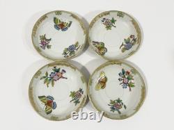 4x Herend Queen Victoria Coffee Demitasse Cups & Saucers 1950s