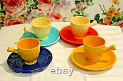 4x Sets Vintage Original Fiesta Demitasse Cups & Saucers -A Gorgeous Collection