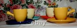 4x Sets Vintage Original Fiesta Demitasse Cups & Saucers -A Gorgeous Collection