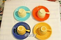 4x Sets Vintage Original Fiesta Demitasse Cups & Saucers -A Gorgeous Collection