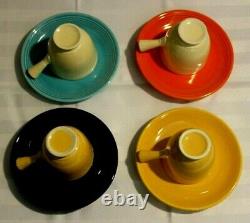 4x Sets Vintage Original Fiesta Demitasse Cups & Saucers -A Gorgeous Collection