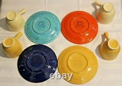 4x Sets Vintage Original Fiesta Demitasse Cups & Saucers -A Gorgeous Collection