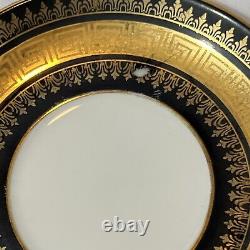 5 Demitasse Cup & Saucer Sets VTG RW Bavaria Germany Gold Black Greek Key READ