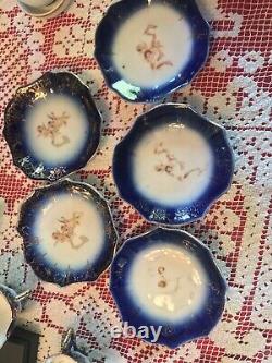 5- Flo Blue Cherubs? Demitasse cup and saucers Victoria Carlsbad? Austria