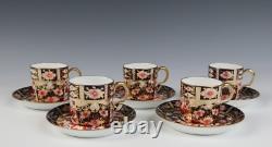 5 Sets Royal Crown Derby Imari Espresso Demitasse Cup & Saucer 2451 Traditional