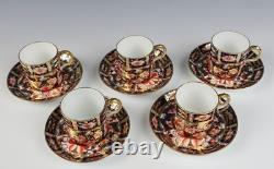 5 Sets Royal Crown Derby Imari Espresso Demitasse Cup & Saucer 2451 Traditional