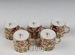 5 Sets Royal Crown Derby Imari Espresso Demitasse Cup & Saucer 2451 Traditional