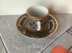 #5 Vintage GRECA Fornasetti Italian Pottery Demitasse Cup Saucer