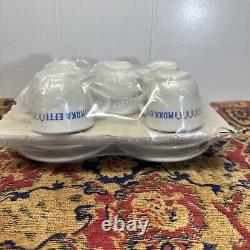 5 Vintage New in Package Moka Efti Espresso Cups Saucers ACF ITALY Demitasse