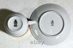 5 Wunsiedel Bavairia Porzellan Demitasse Cup & Saucers Cobalt Bue &Gold Germany