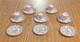 5 Antique Minton Demitasse Cups With 8 Floral Saucers