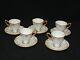 5 Pcs Vintage Royal Crown Derby A775 Gold Grapes Footed Demitasse Cup & Saucer