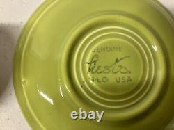 50's Vintage Fiesta CHARTREUSE Demitasse Stick Handled Cup & Saucer Fiestaware