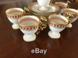 6 ANTIQUE Richard Ginori Italian Espresso Cups & Saucers Demitasse DOCCIA Italy