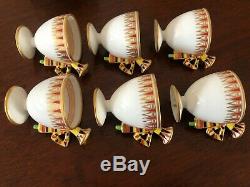 6 ANTIQUE Richard Ginori Italian Espresso Cups & Saucers Demitasse DOCCIA Italy