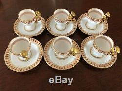 6 ANTIQUE Richard Ginori Italian Espresso Cups & Saucers Demitasse DOCCIA Italy