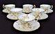 (6) Adderley Bone China Chinese Blossom Demitasse Cups & Saucers Yellow