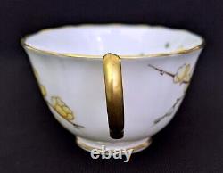 (6) Adderley Bone China CHINESE BLOSSOM Demitasse Cups & Saucers Yellow