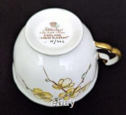 (6) Adderley Bone China CHINESE BLOSSOM Demitasse Cups & Saucers Yellow