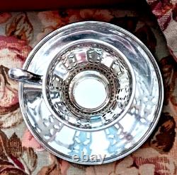 6 Antique Tiffany & Co Sterling Demitasse Cups/Saucers/Liners no Mono, Beautiful