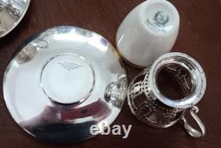 6 Antique Tiffany & Co Sterling Demitasse Cups/Saucers/Liners no Mono, Beautiful