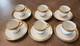 6 Charles Ahrenfeldt Limoges Depose Demitasse Cups & Saucers Etched Gold Rim