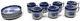 6 Copeland Spode Fitzhugh Blue Demitasse Cup & Saucers