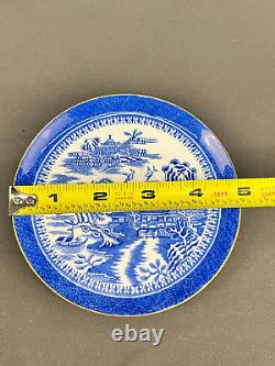 6 Copeland Spode Porcelain BLUE WILLOW 1327 Demitasse Cup & Saucer Sets c. 1898