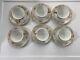 6 Expresso Demitasse Cups & Saucers White Gold Handle Trim Floral Design Japan