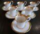 6 Furstenberg Style Gold Porcelain Demitasse Cups & Saucers 1950's Japan