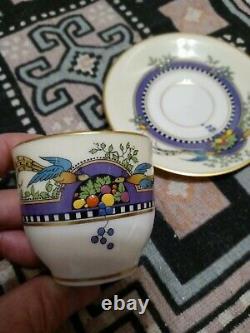 6 LENOX CHINA FLORIDA PATTERN demitasse cups saucers un used
