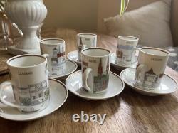 6 Langenthal Suisse Towers Espresso Demitasse Cups & Saucers Vintage Mint Cond
