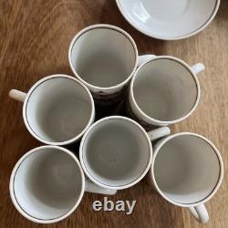 6 Langenthal Suisse Towers Espresso Demitasse Cups & Saucers Vintage Mint Cond