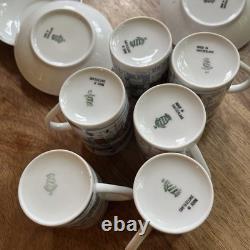6 Langenthal Suisse Towers Espresso Demitasse Cups & Saucers Vintage Mint Cond