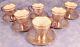 6 Lenox Antique Demitasse Cups W Sterling Holders & Sterling Saucers S Mono