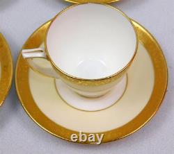 6 Minton WESTMINSTER Demitasse Gold Encrusted Espresso Cup and Saucer Sets