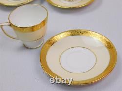 6 Minton WESTMINSTER Demitasse Gold Encrusted Espresso Cup and Saucer Sets