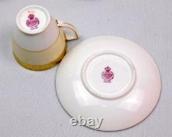 6 Minton WESTMINSTER Demitasse Gold Encrusted Espresso Cup and Saucer Sets