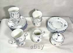 6 Nikko EDEL BLUME Demitasse Cups, Saucers, Snack Plates, Creamer and Sugar