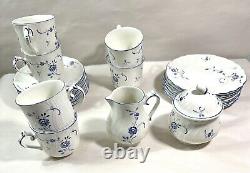 6 Nikko EDEL BLUME Demitasse Cups, Saucers, Snack Plates, Creamer and Sugar